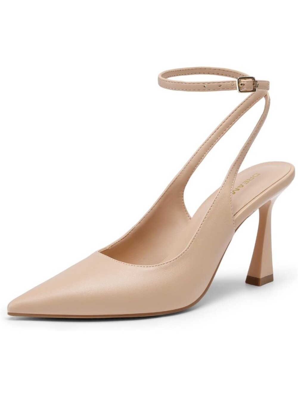 Chic Closed Toe High Heel Pumps with Adjustable Strap | Pointed Toe Slingback